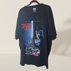 Star Wars Darth Vader Graphic Tee “May the Force Be With You” – Men’s 4XB
